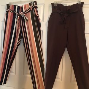 2 for 1! Paperbag-Waist Dress Slacks.